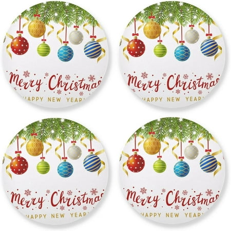 Hyjoy 4 Pack Christmas Ball Round Coaster Heat Resistant Absorbent Drink Coaster for Kitchen Bar Cafe Decor
Hyjoy 4 Pack Christmas Ball Round Coaster Heat Resistant Absorbent Drink Coaster for Kitchen Bar Cafe Decor