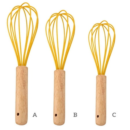 10 Inches Silicone Whisk Manual Egg Beater Wood Handle Handheld Dough Cream Blender Kitchen Baking Tool by Jooan
10 Inches Silicone Whisk Manual Egg Beater Wood Handle Handheld Dough Cream Blender Kitchen Baking Tool by Jooan