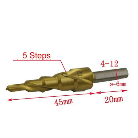 LASHALL 4-32mm HSS Spiral Groove Center Solid Carbide Titanium Step Cone Drill Bit(Buy 2 Receive 3)
LASHALL 4-32mm HSS Spiral Groove Center Solid Carbide Titanium Step Cone Drill Bit(Buy 2 Receive 3)