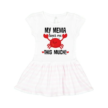 Inktastic My Mema Loves Me Grandson Gift Gift Toddler Girl Dress