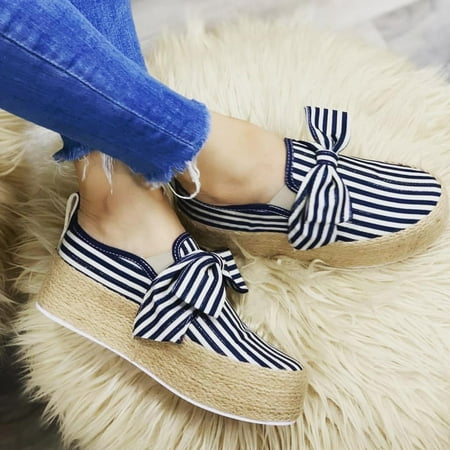 ERTUTUYI Womens Walk Bowknot Casual Flats Shoe Comfortable Classic Canvas Slip-on Sneaker Blue 41
ERTUTUYI Womens Walk Bowknot Casual Flats Shoe Comfortable Classic Canvas Slip-on Sneaker Blue 41