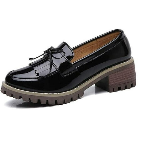 Women s Patent Leather Slip on Oxfords Shoes Low Heel Loafers Size 9
Women s Patent Leather Slip on Oxfords Shoes Low Heel Loafers Size 9