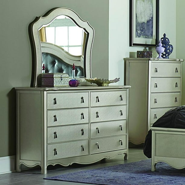 Homelegance Toulouse 8 Drawer Dresser & Mirror in Champagne - (Dresser Only)