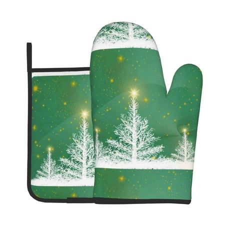 Easygdp Christmas Green Oven Mitts and Pot Holders 2 pcs Set High Heat Resistant Kitchen Oven Glove for Baking and Cooking
Easygdp Christmas Green Oven Mitts and Pot Holders 2 pcs Set High Heat Resistant Kitchen Oven Glove for Baking and Cooking