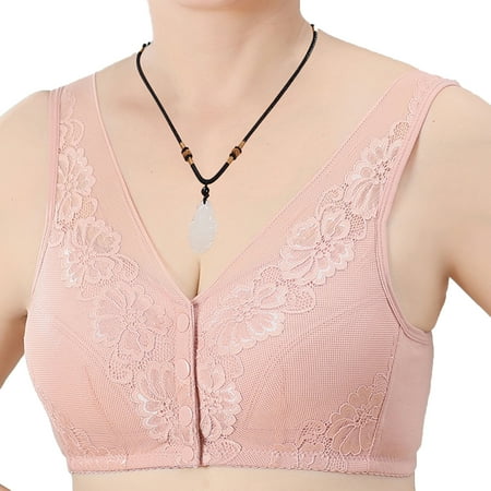 MINZON Women Lace Front Button Shaping Cup Adjustable Shoulder Strap Large Size Underwire Bra
MINZON Women Lace Front Button Shaping Cup Adjustable Shoulder Strap Large Size Underwire Bra