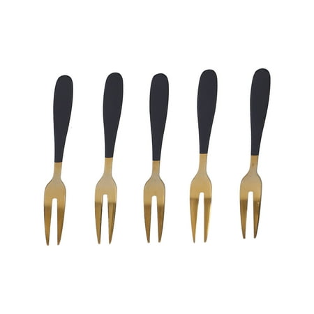 5PCS Fruit Fork Stainless Steel Dessert Fork Mini Food Cutlery Fork for Party RestaurantBlack Gold
5PCS Fruit Fork Stainless Steel Dessert Fork Mini Food Cutlery Fork for Party RestaurantBlack Gold