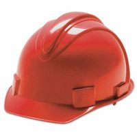 CHARGER Hard Hats, 4 Point Ratchet, Red, Sold As 1 Each