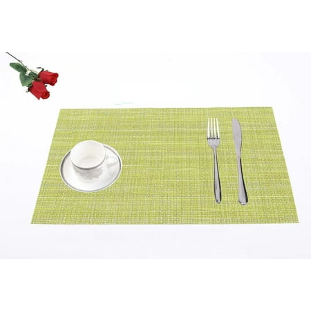Homgreen Placemats Set of1 Heat-Resistant Placemats Stain Resistant Anti-Skid Placemats for Kitchen Table Washable Durable PVC Table Mats Woven Vinyl Placemats
Homgreen Placemats Set of1 Heat-Resistant Placemats Stain Resistant Anti-Skid Placemats for Kitchen Table Washable Durable PVC Table Mats Woven Vinyl Placemats