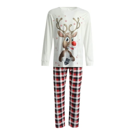 MERSARIPHY Parent-child Christmas Pajamas Long Sleeves + Trousers Clothing
