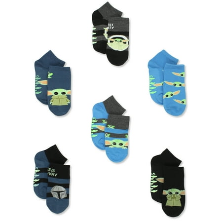 Star Wars The Mandalorian Baby Yoda Toddler Kids 6 Pack Gripper Socks UT148
