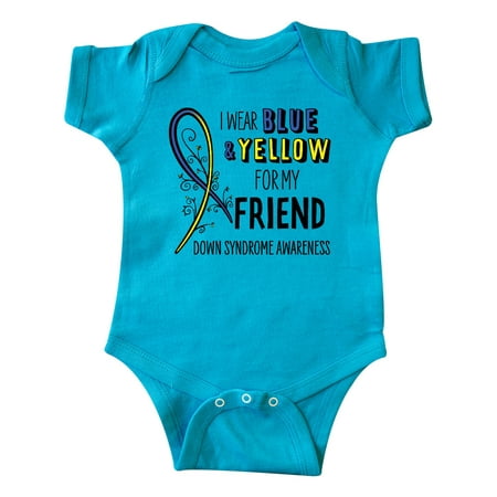 Inktastic I Wear Blue and Yellow for my Friend- Down Syndrome awareness Gift Baby Boy or Baby Girl Bodysuit
Inktastic I Wear Blue and Yellow for my Friend- Down Syndrome awareness Gift Baby Boy or Baby Girl Bodysuit