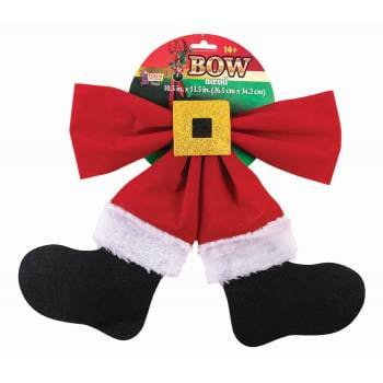 SANTA BOOT BOW- 12 PACK