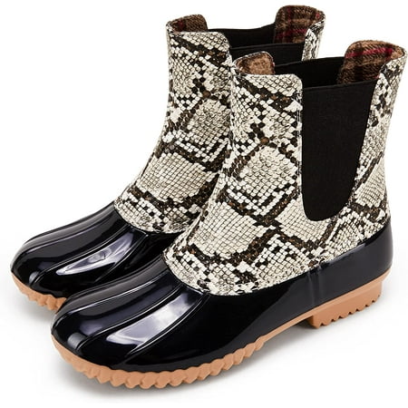 QWZNDZGR Womens Duck Boots Slip on Ankle Boots Waterproof Booties Mid Calf Leopard Snow Rain Boots
QWZNDZGR Womens Duck Boots Slip on Ankle Boots Waterproof Booties Mid Calf Leopard Snow Rain Boots