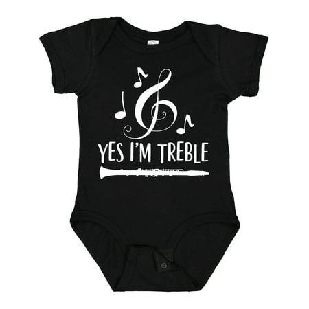 Inktastic Funny Clarinet Gift Yes I m Treble Gift Baby Boy or Baby Girl Bodysuit