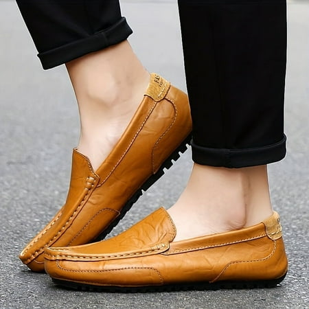 SHZHYIQIMR Slip On Comfortable Lightweight Solid Casual Driving Mocs With Split cowhide Uppers Perfect for Outdoor Walking and Driving Ideal for Office Daily Footwear.
SHZHYIQIMR Slip On Comfortable Lightweight Solid Casual Driving Mocs With Split cowhide Uppers Perfect for Outdoor Walking and Driving Ideal for Office Daily Footwear.