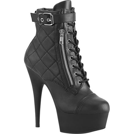 Women s Pleaser Delight 600-05 Quilted Ankle Bootie