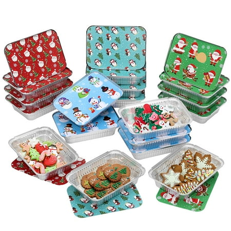 HOMEMAXS Yardwe 20pcs Christmas Foil Pans with Lids Disposable Food Containers Rectangular Foil Pans with Covers for Baking Cooking Heating (4 Lid Patterns 5 for Each)
HOMEMAXS Yardwe 20pcs Christmas Foil Pans with Lids Disposable Food Containers Rectangular Foil Pans with Covers for Baking Cooking Heating (4 Lid Patterns 5 for Each)