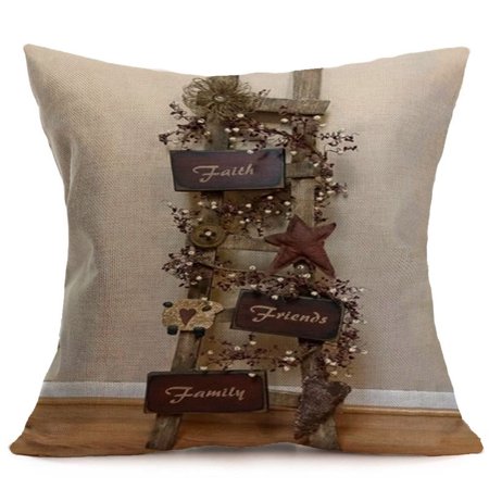 Siaonvr Happy Fall Thanksgiving Day Soft Linen Pillow Case Cushion Cover Home Decor