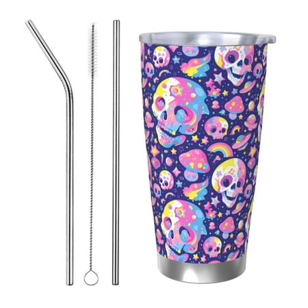 Junzan Skull colorful mushroom for 20oz Stainless Steel Insulated Car Cup with Spillproof Lid - Insulated Coffee Mug Thermal Cup-Straw Three-piece Set
Junzan Skull colorful mushroom for 20oz Stainless Steel Insulated Car Cup with Spillproof Lid - Insulated Coffee Mug Thermal Cup-Straw Three-piece Set