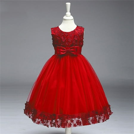 2-12 T Flower Girls Dresses Vintage Floral Bow Tulle Sleeveless Mid-length Dress Wedding Party Evening Formal Gown Red 5-6 Years
2-12 T Flower Girls Dresses Vintage Floral Bow Tulle Sleeveless Mid-length Dress Wedding Party Evening Formal Gown Red 5-6 Years