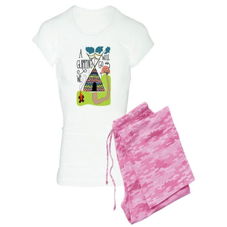 CafePress - A Glamping We Will Go Pajamas - Women s Light Pajamas