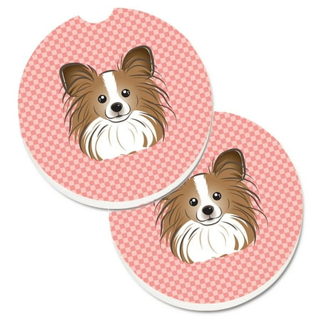 Carolines Treasures BB1248CARC Checkerboard Pink Papillon Set of 2 Cup Holder Car Coasters Large multicolor
Carolines Treasures BB1248CARC Checkerboard Pink Papillon Set of 2 Cup Holder Car Coasters Large multicolor