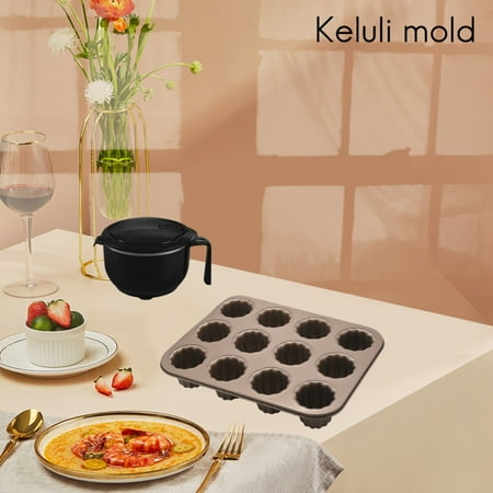 dacquoise mold Canele Mold Cake Pan 12-Cavity Non-Stick Cannele Muffin Bakeware Cupcake Pan for Oven Baking(Champagne Gold)
dacquoise mold Canele Mold Cake Pan 12-Cavity Non-Stick Cannele Muffin Bakeware Cupcake Pan for Oven Baking(Champagne Gold)