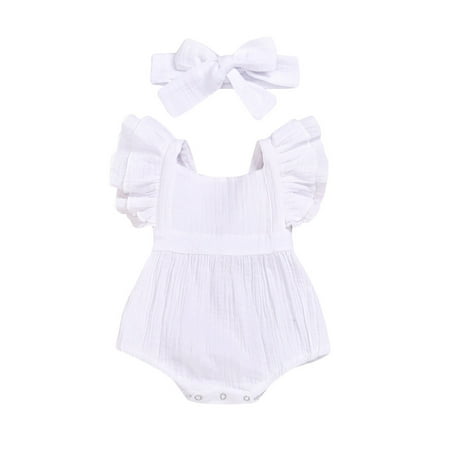 Infant Girls Bodysuits Ruffle Trim Backless Sleeveless Newborn Kids Children Loose Fashion Outwear Leisure Spring Summer Rompers Jumpsuits
Infant Girls Bodysuits Ruffle Trim Backless Sleeveless Newborn Kids Children Loose Fashion Outwear Leisure Spring Summer Rompers Jumpsuits