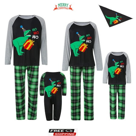 Gueuusu Christmas Pajamas for Family Long Sleeve Dinosaur Letter Gift Box Crew Tops/Romper/Puppy Scarf Plaid Long Pants
Gueuusu Christmas Pajamas for Family Long Sleeve Dinosaur Letter Gift Box Crew Tops/Romper/Puppy Scarf Plaid Long Pants