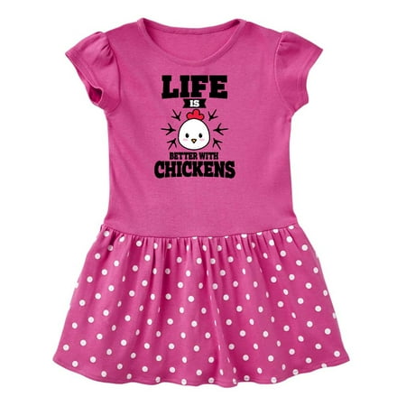 Inktastic Life is Better with Chickens Gift Toddler Girl Dress