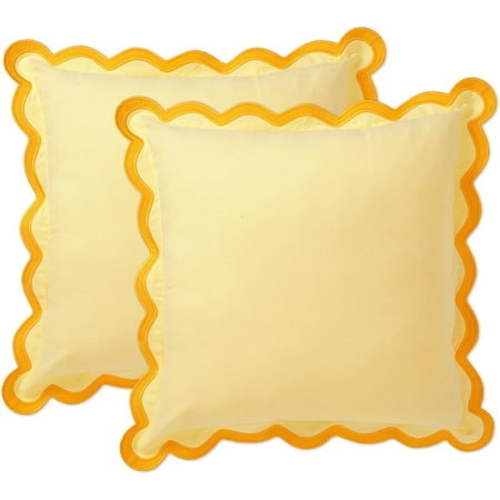 Folkulture Throw Pillow Covers 16x16 Set of 2 Decorative Couch Pillows for Living Room Summer Throw Pillow Covers Cute Outdoor Pillows Aesthetic Pillow Covers Scallop Throws Yellow Pillow Cover
Folkulture Throw Pillow Covers 16x16 Set of 2 Decorative Couch Pillows for Living Room Summer Throw Pillow Covers Cute Outdoor Pillows Aesthetic Pillow Covers Scallop Throws Yellow Pillow Cover