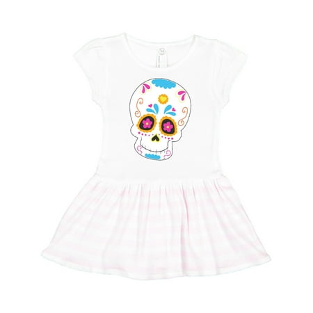 Inktastic Sugar Skull Blue Gift Toddler Girl Dress