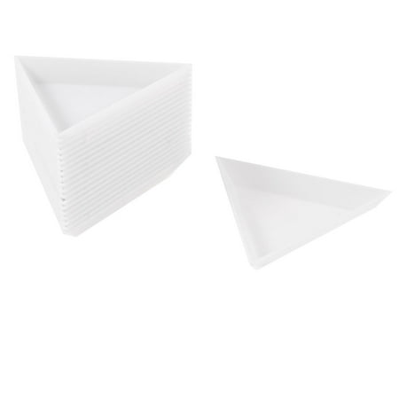 Unique Bargains Unique Bargains Jewelry Components Plastic Storage Dish Plate White 20 Pcs