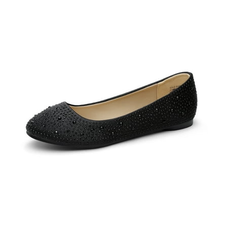Dream Pairs Women s Sole-Shine Rhinestone Ballet Flats Shoes