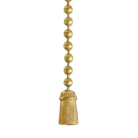 B&P Lamp® Antique Style Tassel Pull Chain Antique Brass Finish