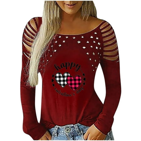 Juebong Sweatshirt for Women Valentine Day Printed Sweatshirt Crewneck Casual Lightweight Long Sleeve Pullover Sweater Top Red shirts for women M
Juebong Sweatshirt for Women Valentine Day Printed Sweatshirt Crewneck Casual Lightweight Long Sleeve Pullover Sweater Top Red shirts for women M