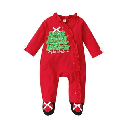 YWDJ 0-18months One Piece Pajamas Boys Girls Fall Christmas Set Tree Jumpsuit Bodysuit Foot Wrapped Romper Red 0-6 Months
YWDJ 0-18months One Piece Pajamas Boys Girls Fall Christmas Set Tree Jumpsuit Bodysuit Foot Wrapped Romper Red 0-6 Months
