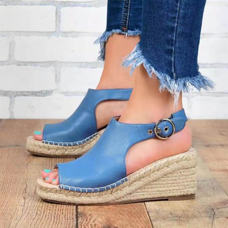 Fidelma Sneakers Women s Solid Color Wedge Heel Buckle Fish Mouth Fashion Sandals Platform Blue 38
Fidelma Sneakers Women s Solid Color Wedge Heel Buckle Fish Mouth Fashion Sandals Platform Blue 38