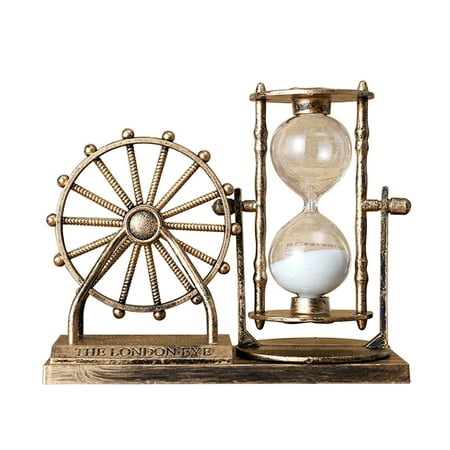 Ferris Wheel Hourglass Vintage Ferris Wheel Hourglass Beautiful Desktop Hourglass Exquisite Sand Glass Decor for Home Office (Golden)
Ferris Wheel Hourglass Vintage Ferris Wheel Hourglass Beautiful Desktop Hourglass Exquisite Sand Glass Decor for Home Office (Golden)