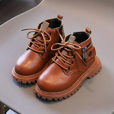 HAXMNOU Autumn Winter New Boys Girls British Style Single Boot Boys Kids Side Zipper Fashion Short Trend Shoes Brown
HAXMNOU Autumn Winter New Boys Girls British Style Single Boot Boys Kids Side Zipper Fashion Short Trend Shoes Brown