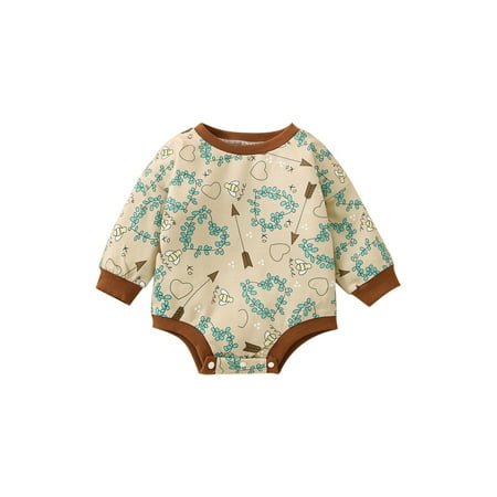 jaweiwi Baby Boys Girls Fall Romper Long Sleeve Crew Neck Heart Print Bodysuit for Casual Daily Size 0 6 12 18 24 M
jaweiwi Baby Boys Girls Fall Romper Long Sleeve Crew Neck Heart Print Bodysuit for Casual Daily Size 0 6 12 18 24 M