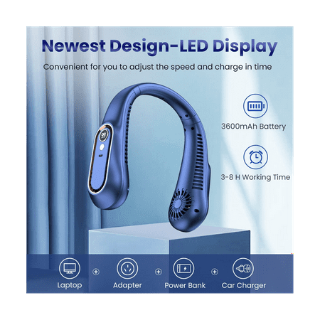 Portable Neck Fan Newest Bladeless Rechargeable Neck Fans USB Powered Wearable Cooling Fan for Indoor & Outdoor
Portable Neck Fan Newest Bladeless Rechargeable Neck Fans USB Powered Wearable Cooling Fan for Indoor & Outdoor