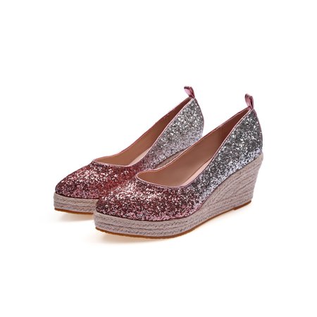 Sanviglor Women Wedge Pumps Shoes Platform Espadrilles Comfort Dress Pump Walking Pointed Toe Fashion Sandals Casual Slip On Rose Red 4
Sanviglor Women Wedge Pumps Shoes Platform Espadrilles Comfort Dress Pump Walking Pointed Toe Fashion Sandals Casual Slip On Rose Red 4