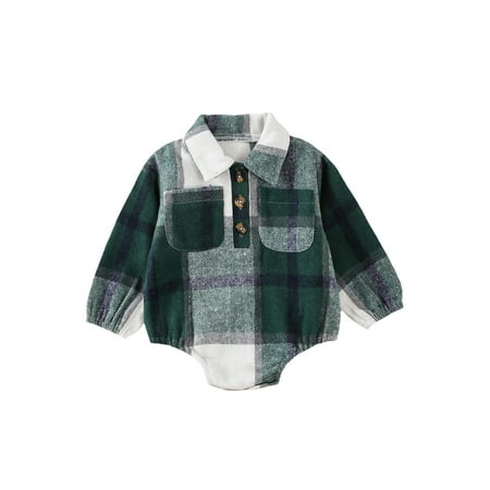 Sunisery Toddler Baby Boys Gentleman Jumpsuit Casual Long Sleeve Plaid Shirt Romper with Pockets Button Down Bodysuit Green 6-12 Months
Sunisery Toddler Baby Boys Gentleman Jumpsuit Casual Long Sleeve Plaid Shirt Romper with Pockets Button Down Bodysuit Green 6-12 Months