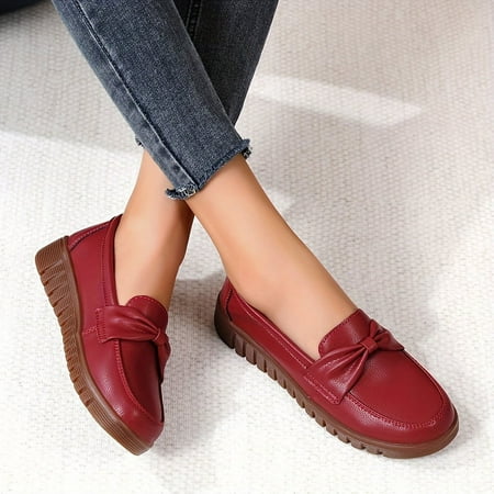 SHZHRUKUNSHM Soft Sole Women‘s Comfortable Knot Decor Loafers - Stylish and Casual Slip On Shoes for Maximum Comfort and Style
SHZHRUKUNSHM Soft Sole Women‘s Comfortable Knot Decor Loafers - Stylish and Casual Slip On Shoes for Maximum Comfort and Style