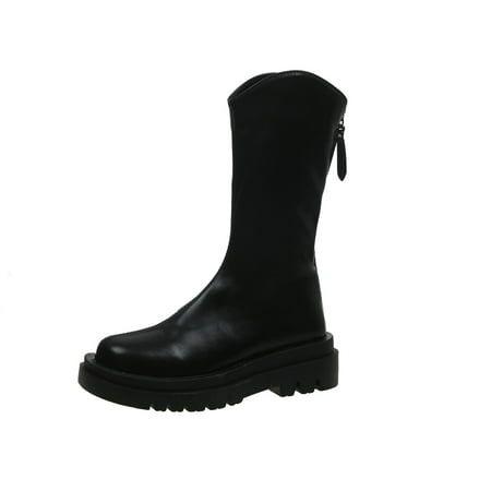 Gzztg Snow Boots Ladies Thick-Soled Mid-Tube Round Toe British Style All-Match Women
Gzztg Snow Boots Ladies Thick-Soled Mid-Tube Round Toe British Style All-Match Women