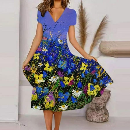 Yuwull Corset Dress Women s Fashion Fitting Vintage V Neck Short Sleeve Flowers Printing Club Party Beach Dresses Long Dress 6 Yellow
Yuwull Corset Dress Women s Fashion Fitting Vintage V Neck Short Sleeve Flowers Printing Club Party Beach Dresses Long Dress 6 Yellow