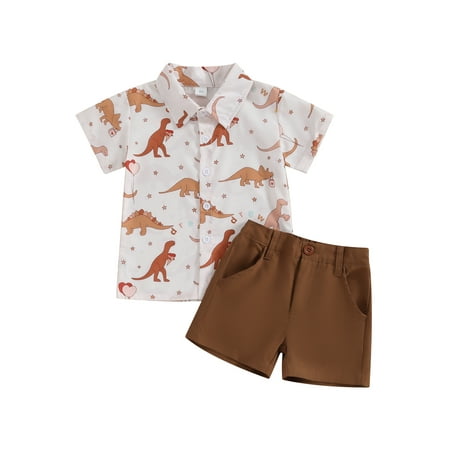 Qtinghua Toddler Baby Boys Valentine s Day Clothes Short Sleeve Dinosaur Print Shirt and Shorts Set Auburn 12-18 Months
Qtinghua Toddler Baby Boys Valentine s Day Clothes Short Sleeve Dinosaur Print Shirt and Shorts Set Auburn 12-18 Months