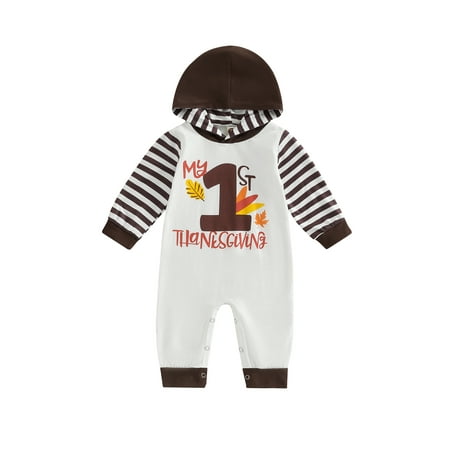 Liliz Baby Romper Stripe Letter Number Leaf Print Long Sleeve Hooded Jumpsuit Outfit 0-18 Months
Liliz Baby Romper Stripe Letter Number Leaf Print Long Sleeve Hooded Jumpsuit Outfit 0-18 Months
