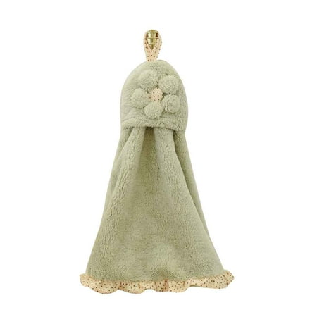 Baby Infant Kids Coral Velvet Hand Towel Absorbent Hanging Towel Bathroom Kitchen Cleaning Saliva Cloth Handkerchief